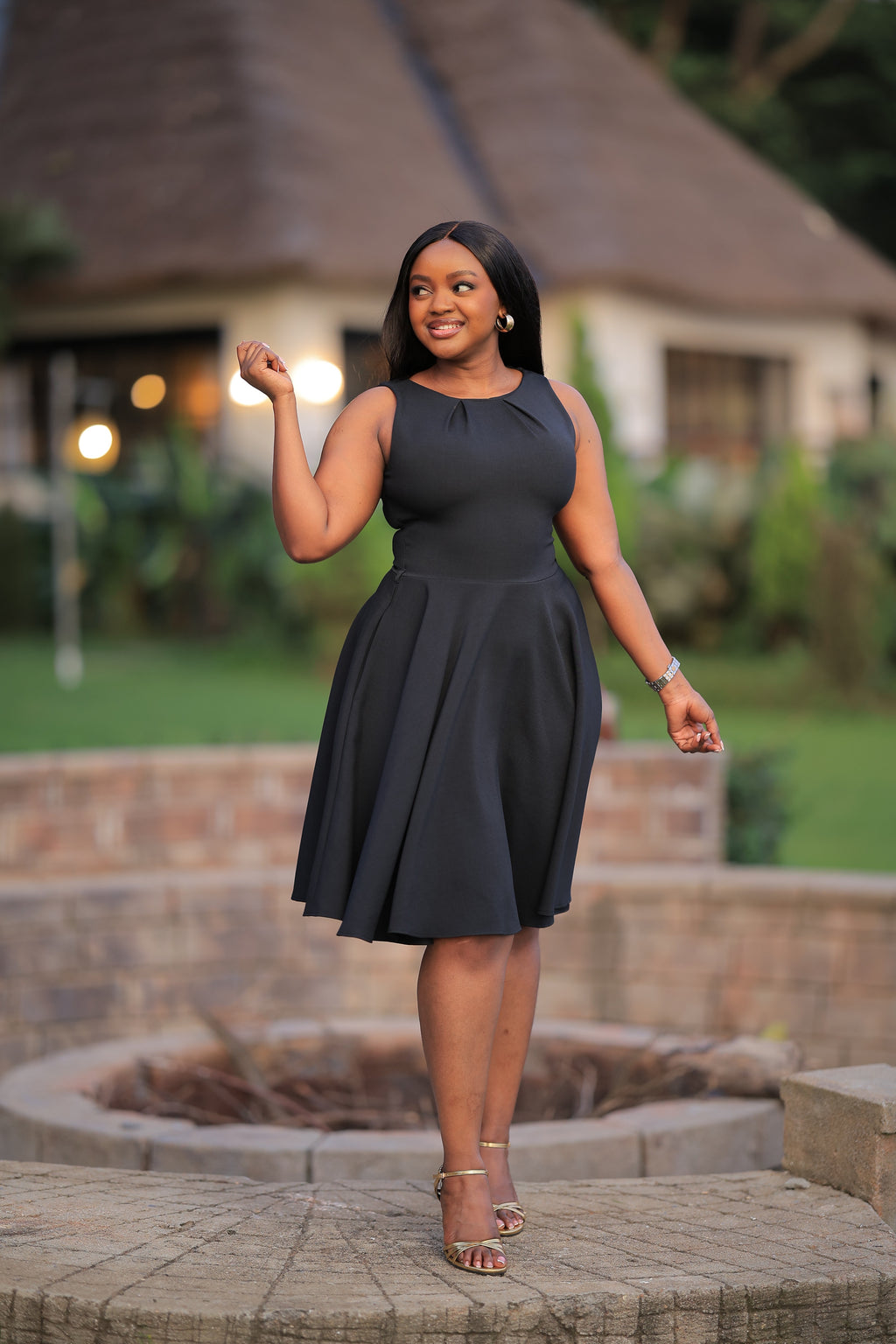 The Kello Black Skater Dress