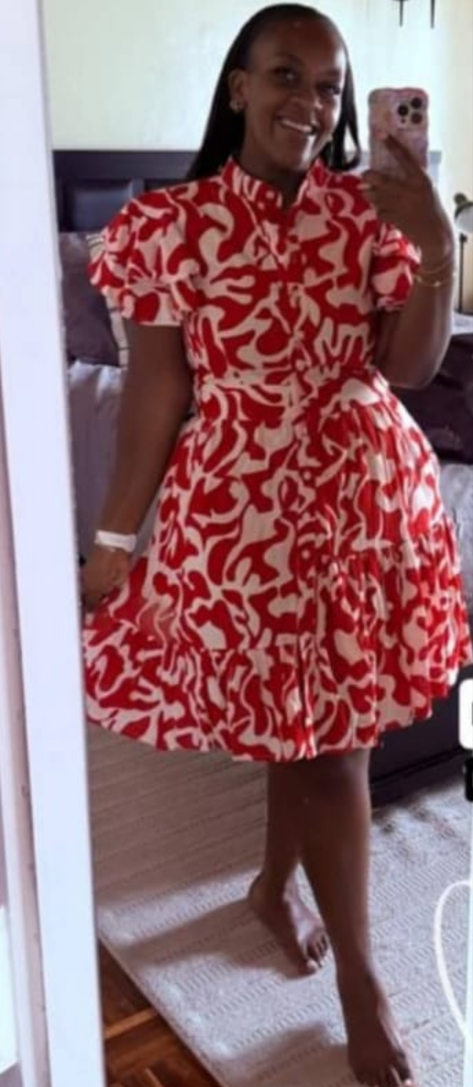 The Bunyonyi print midi dress green