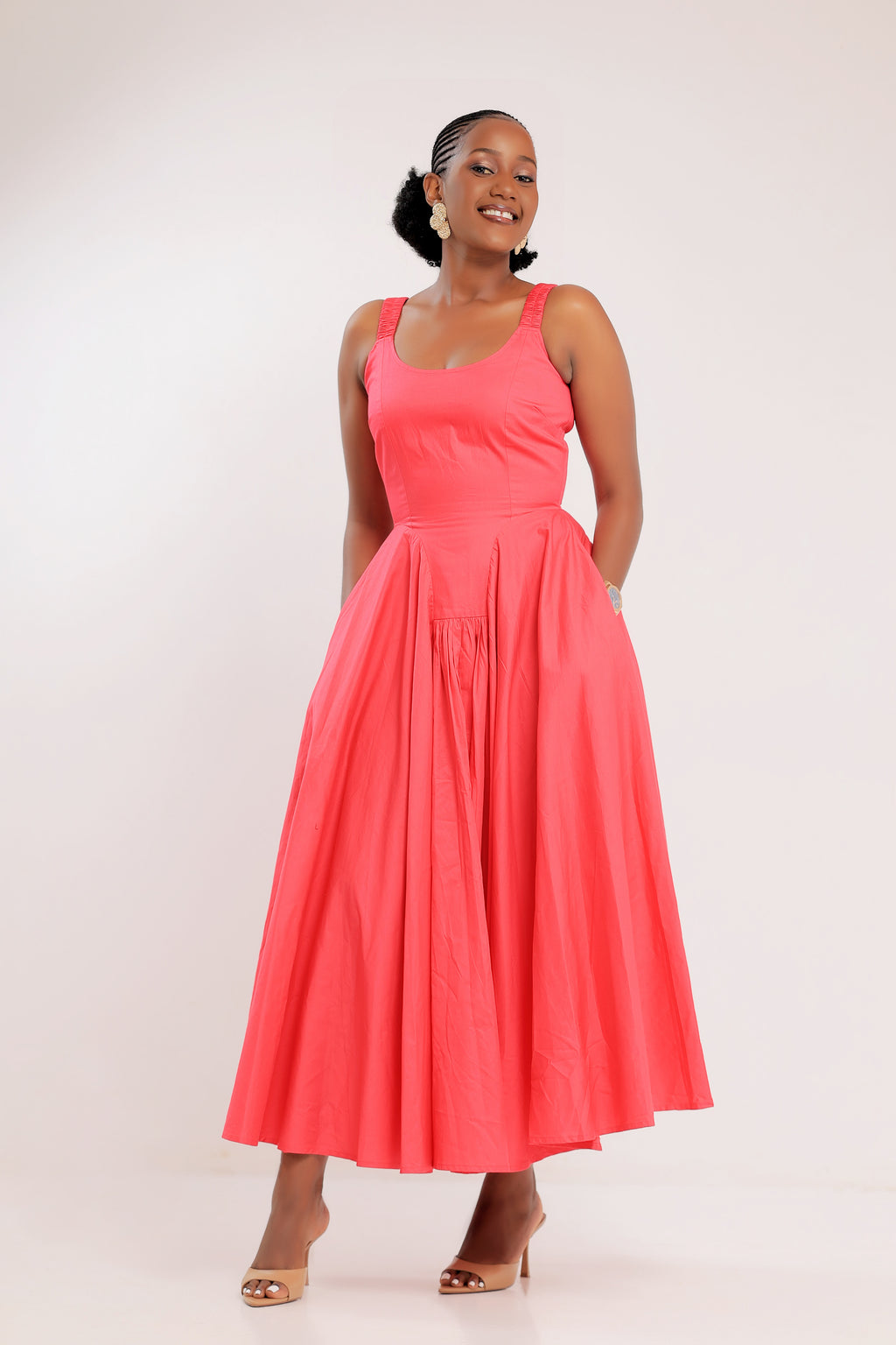The Pink Nyonyo Drop Waist Dress
