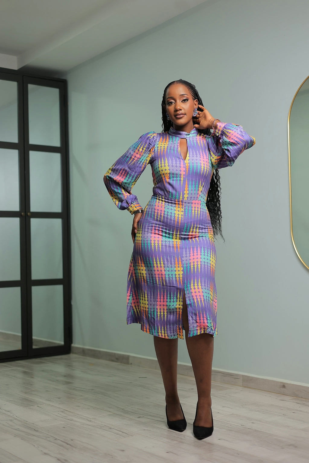 The Nshuti Closet  London  Purple Midi Dress