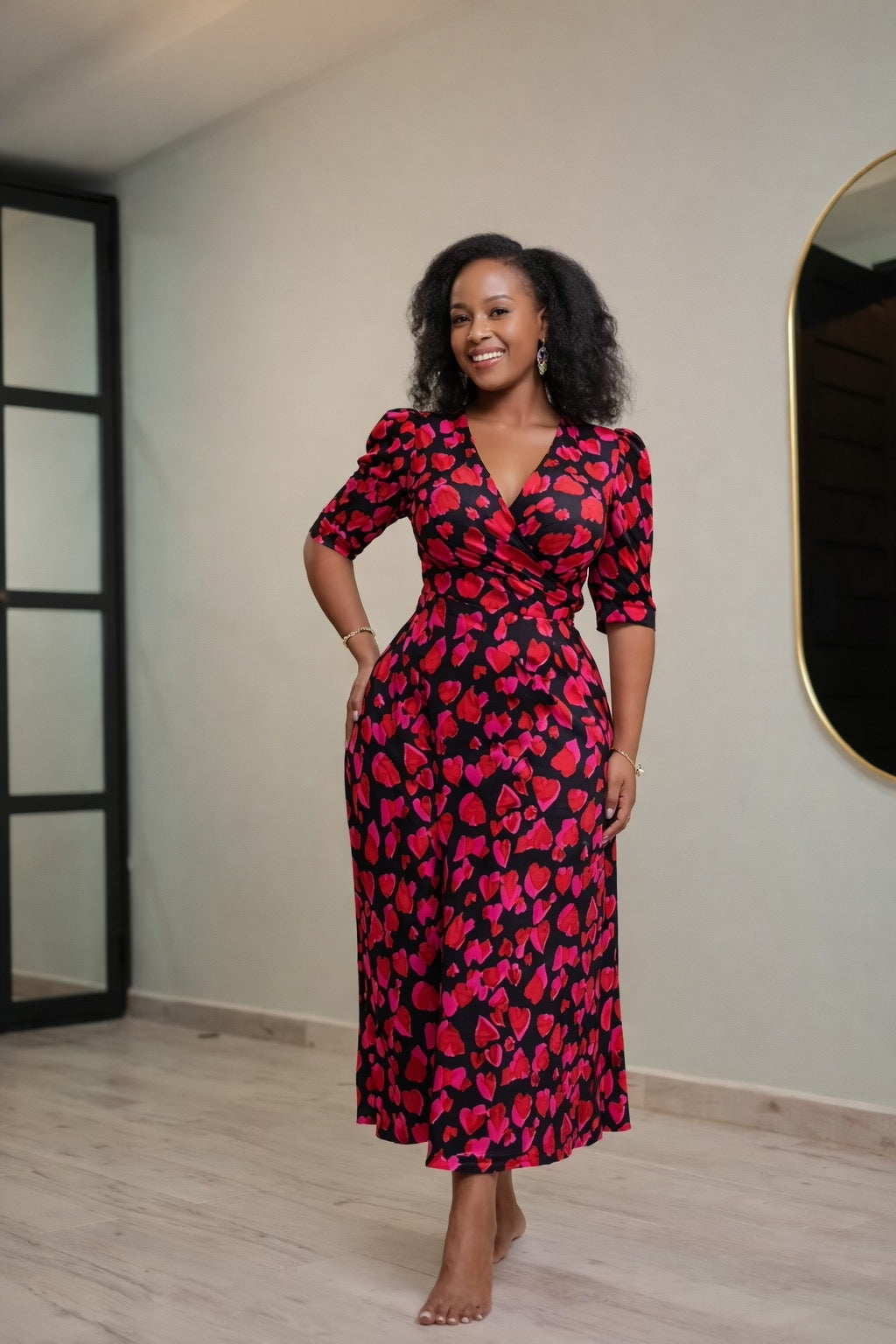 The Ife Wrap midi dress