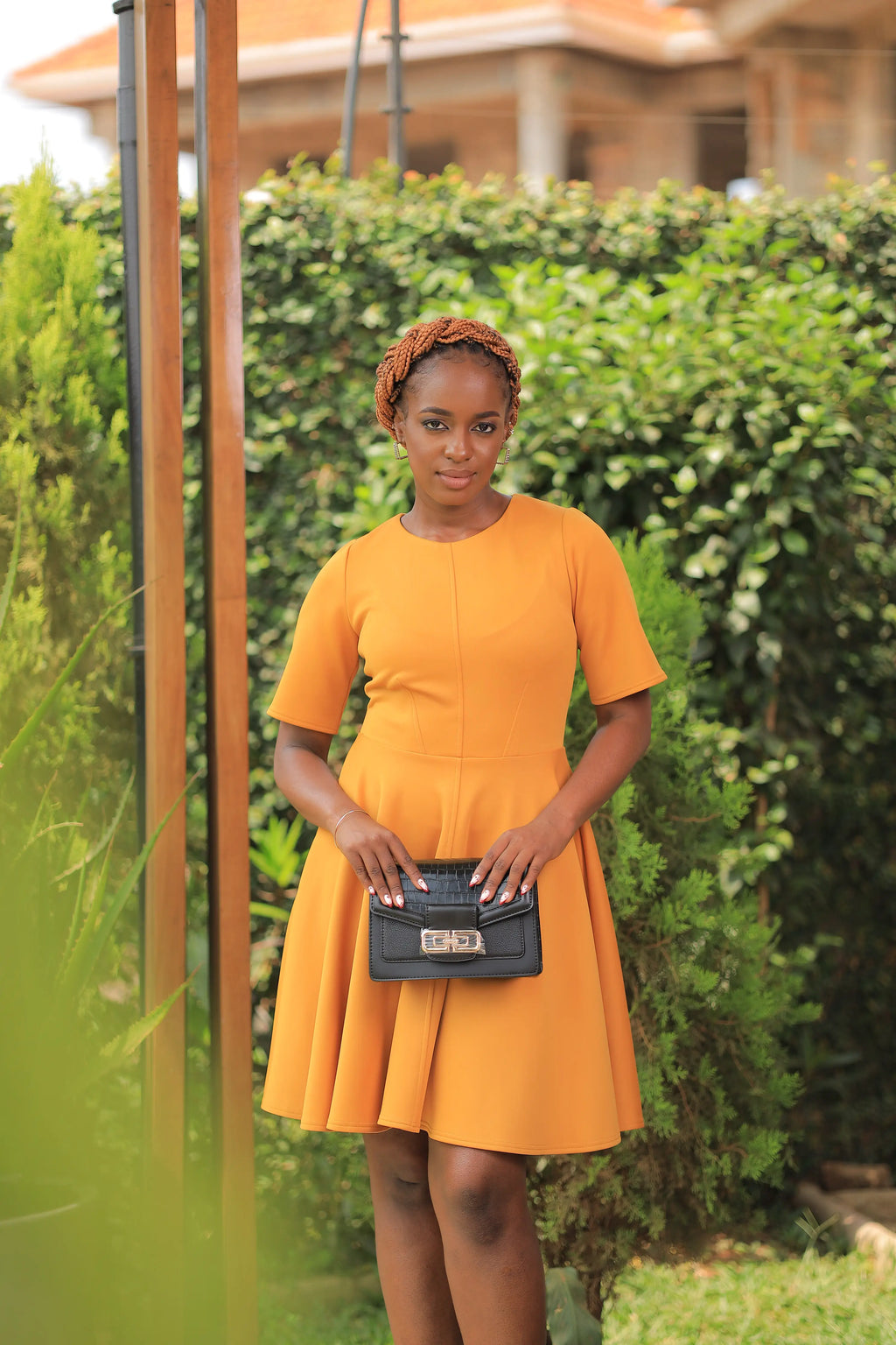 The Imara Skater  Mustard dress