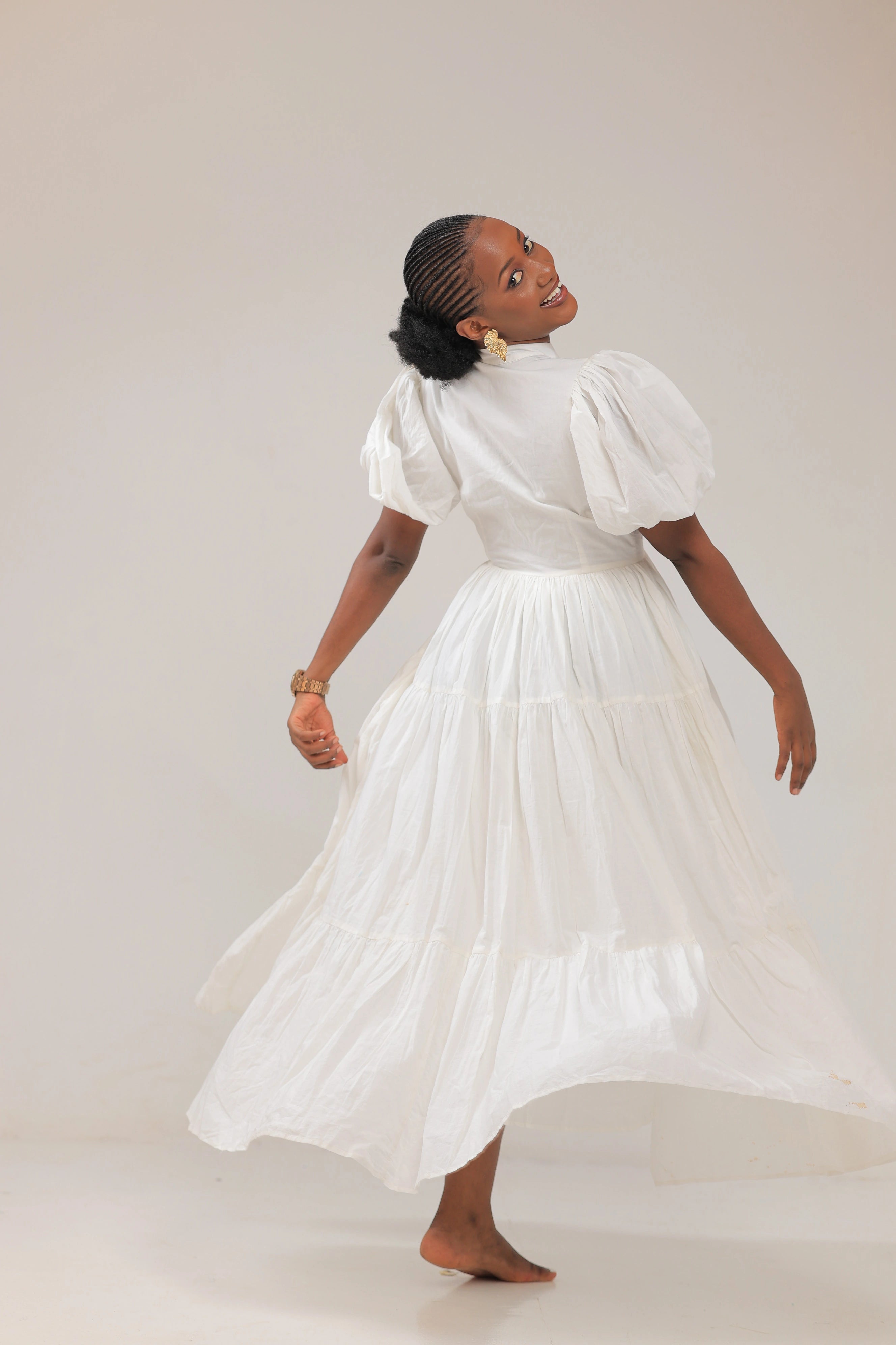 The Izuba volume sleeve white maxi dress Material Girl The Izuba volume sleeve white maxi dress Material Girl
