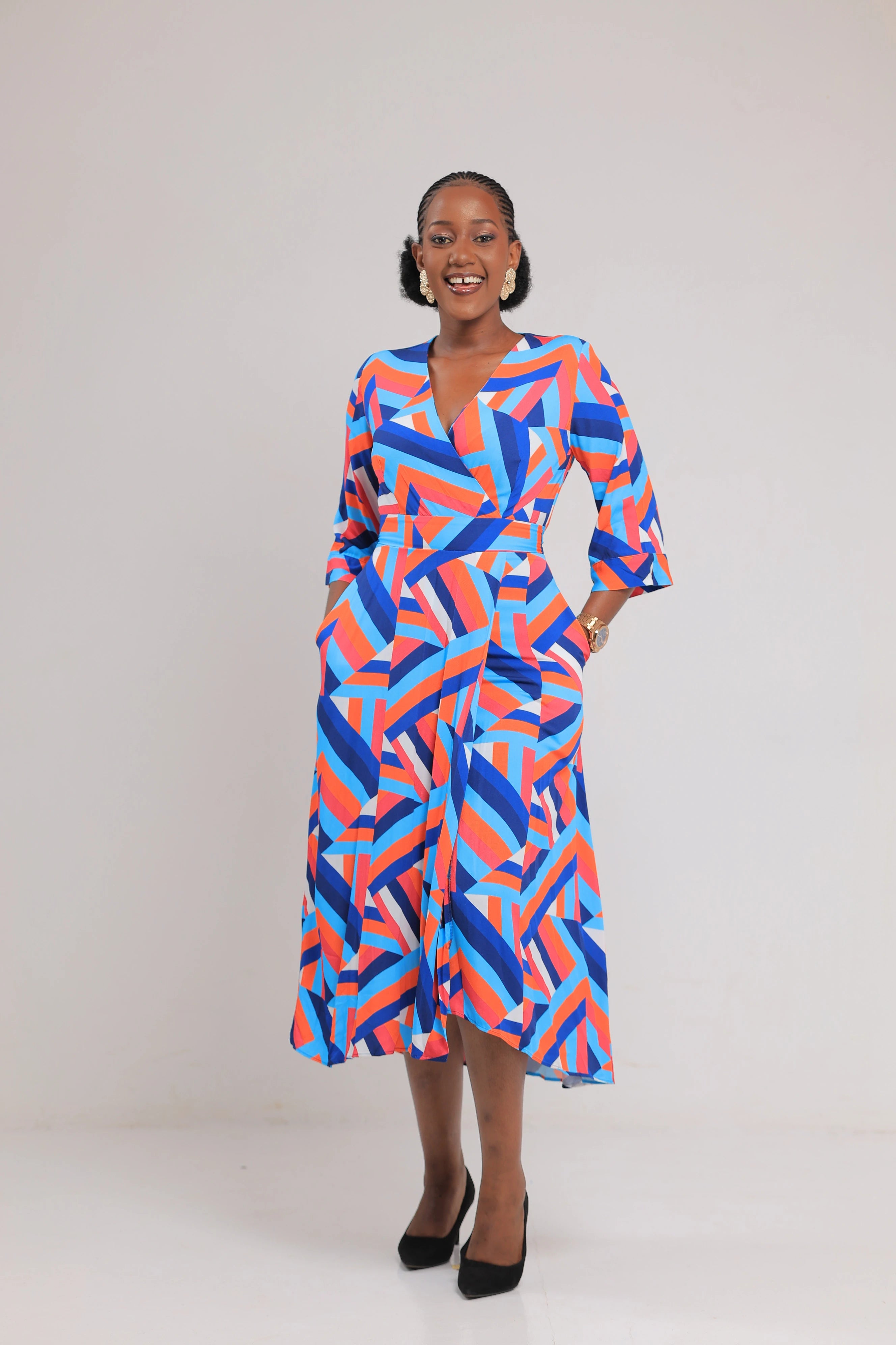 The sipi multi wrap midi dress