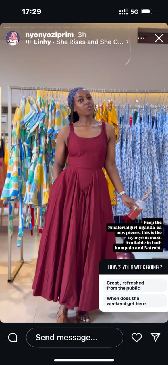 The Nyonyo drop waist maxi burgundy dress