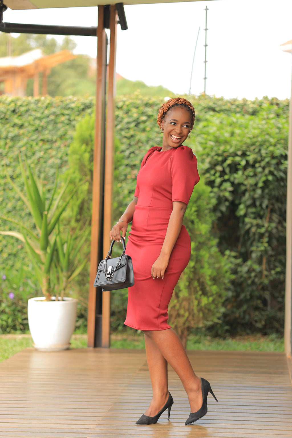 The Kamikazi Body-con Maroon dress