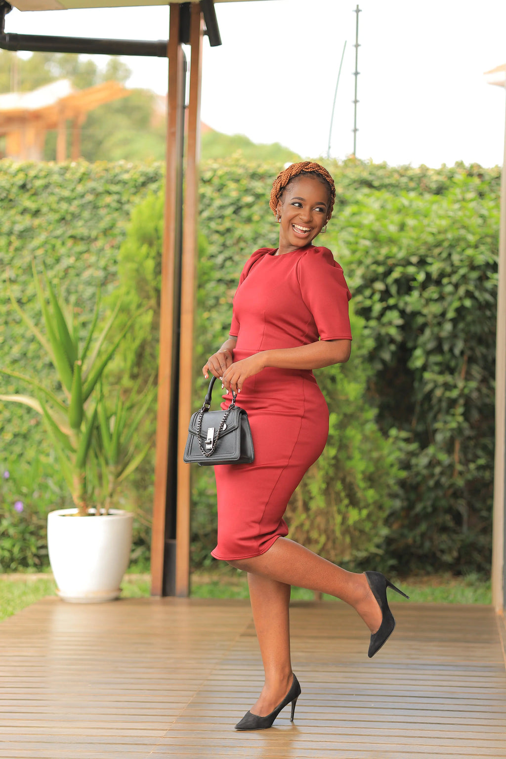 The Kamikazi Body-con Maroon dress