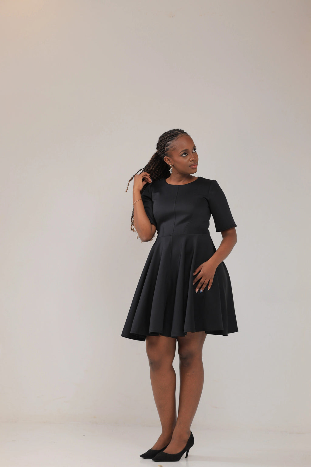 The Imara Skater black dress