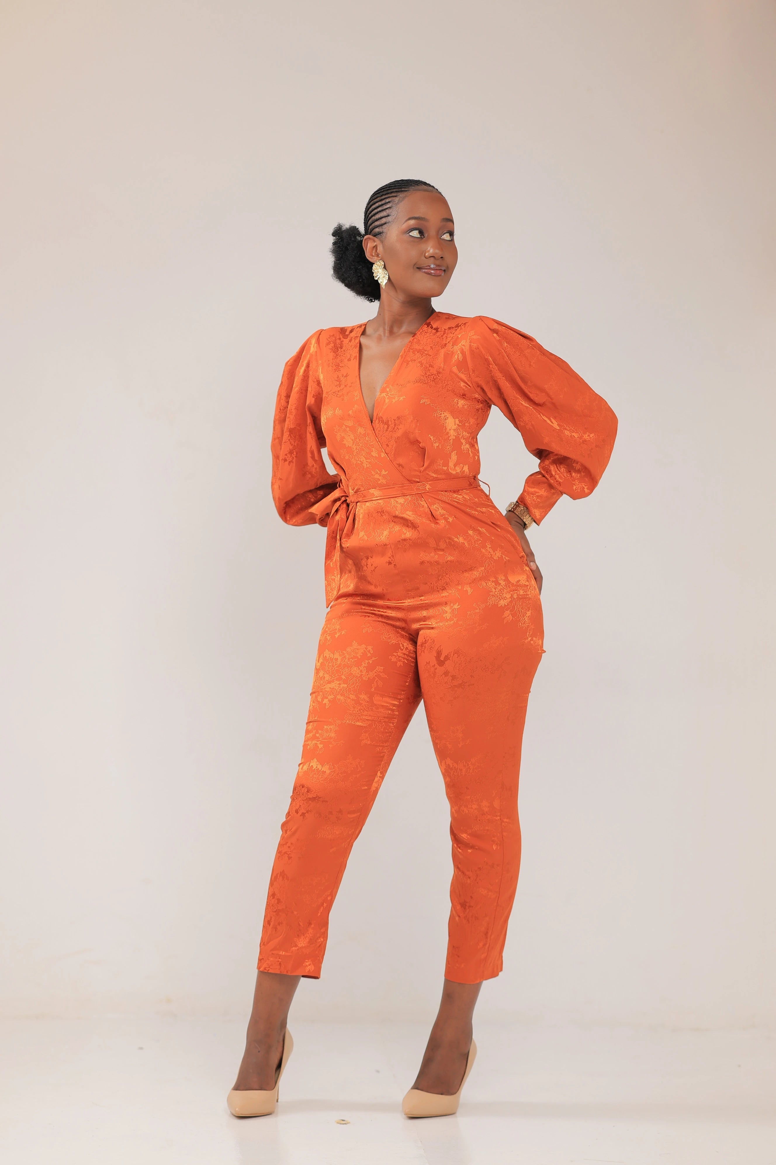 The Muganza Satin orange rust
